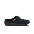 Black keen men's howser iii slide slip-on moccasin with plush lining and textured rubber sole
