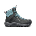 Women's Revel IV Polar waterproof hiking boot in dark gray and teal with rugged design for outdoor