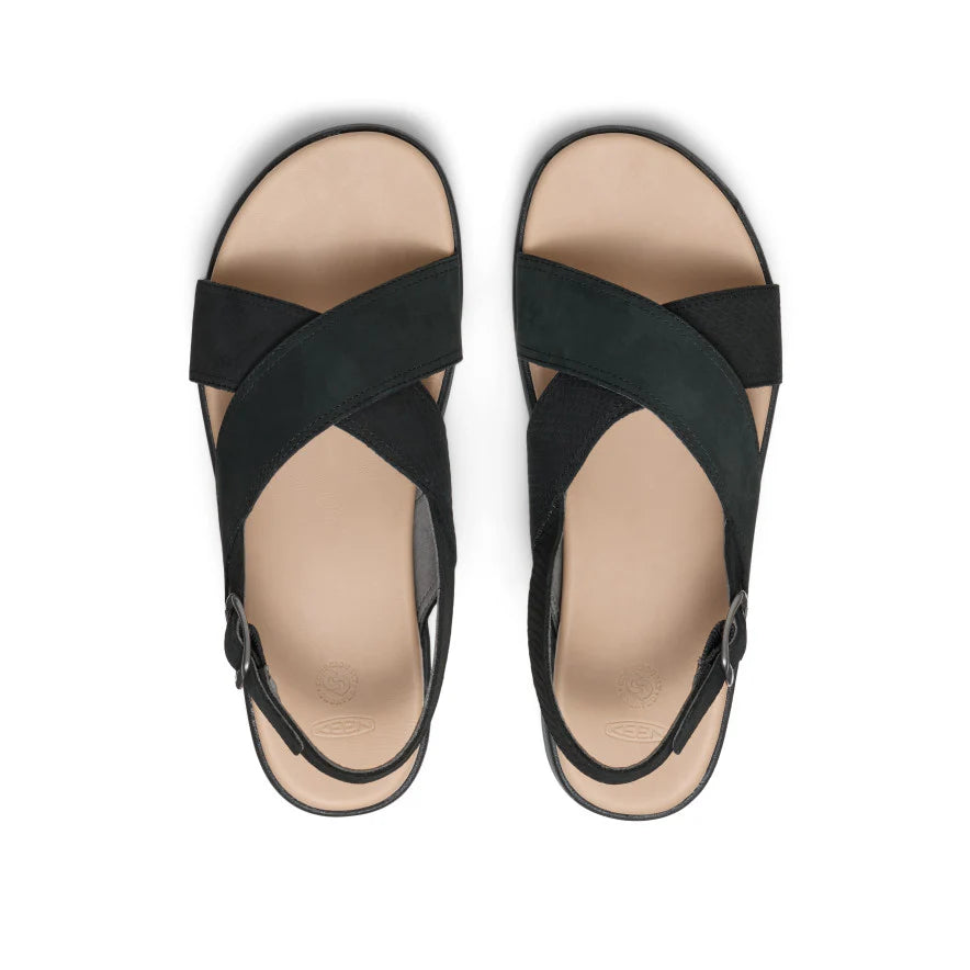 Women's Elle Luxe Backstrap Sandal - Black/Black
