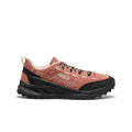 A keen women's hiking shoe with textured terracotta upper black rubber accents and sole