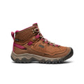 Women's targhee iv waterproof hiking boot in bison and beaujolais with leather upper mesh accents