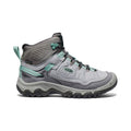 Women's targhee iv waterproof hiking boot in alloy and granite green with durable synthetic upper