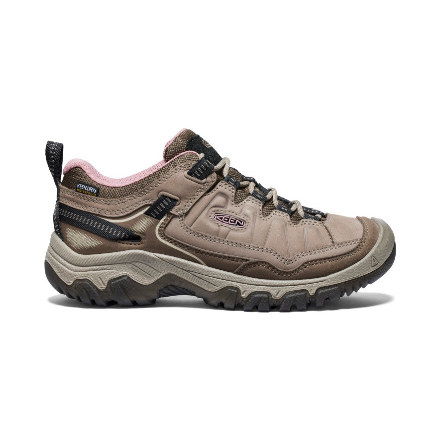 Women's Targhee IV Waterproof Hiking Shoe Brown and Pink – Keen